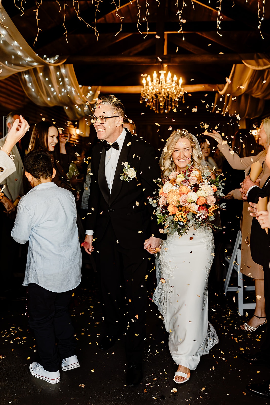 Bridal couple after getting married